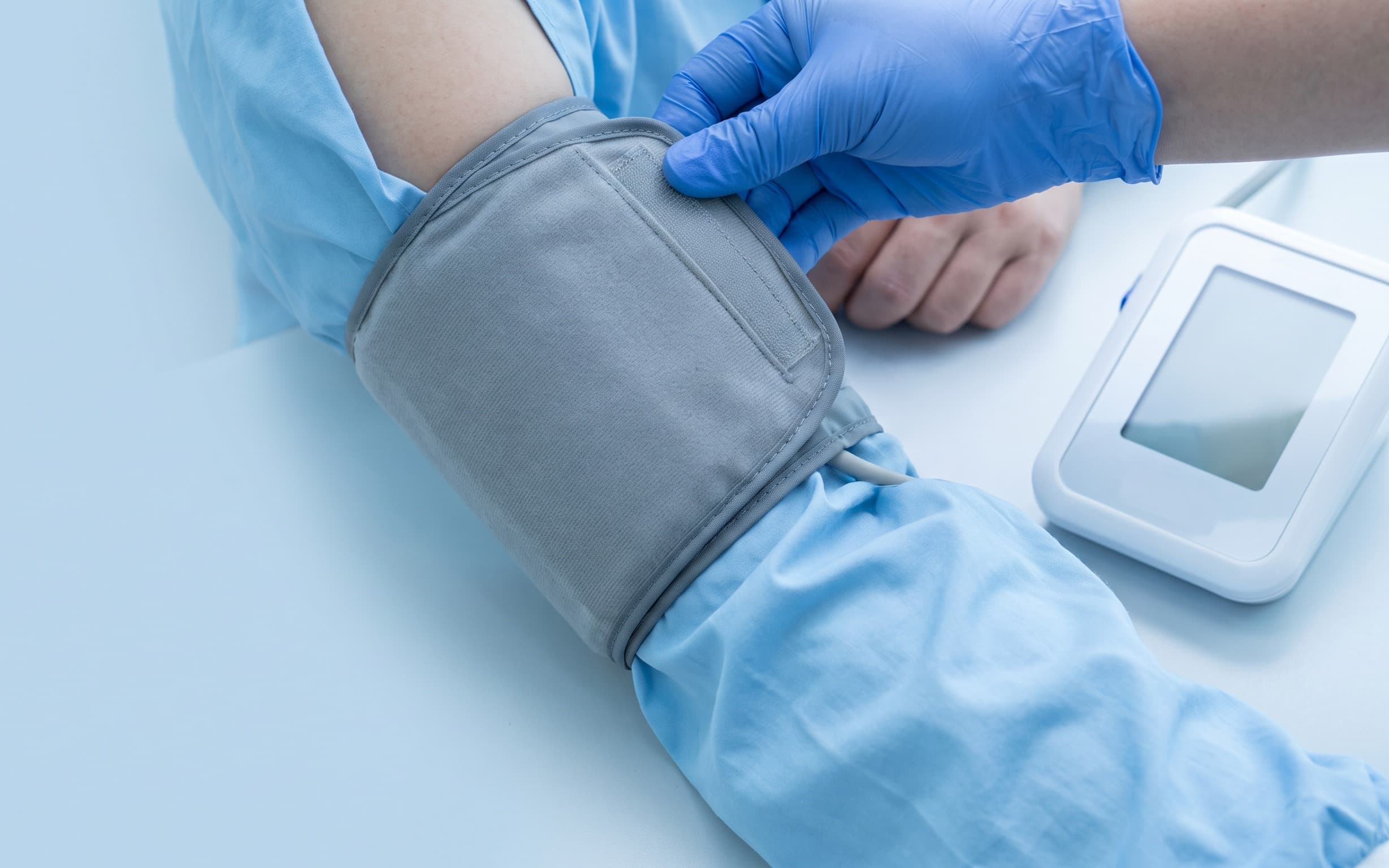 Blood pressure measurement during a study visit